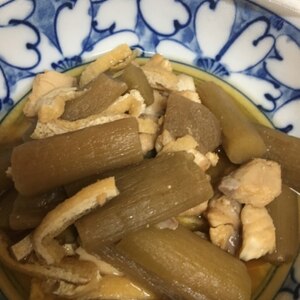 芋がらと油揚げの炒め煮